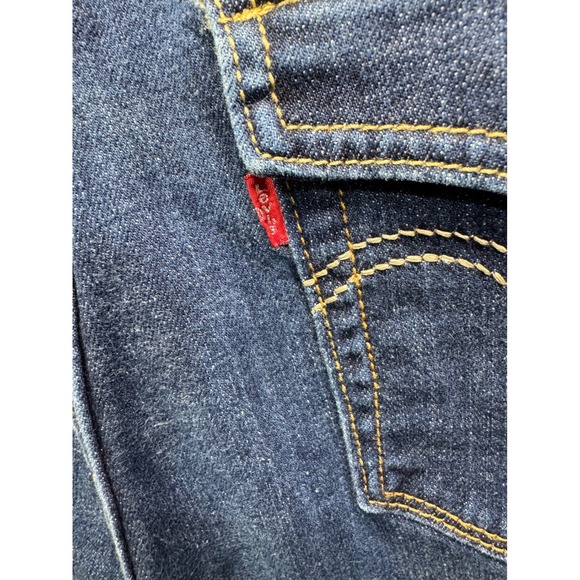 Levis 545 Low Boot Cut Jeans Womens 14 Medium Dark Wash Blue Flap Pocket Denim - Picture 7 of 7